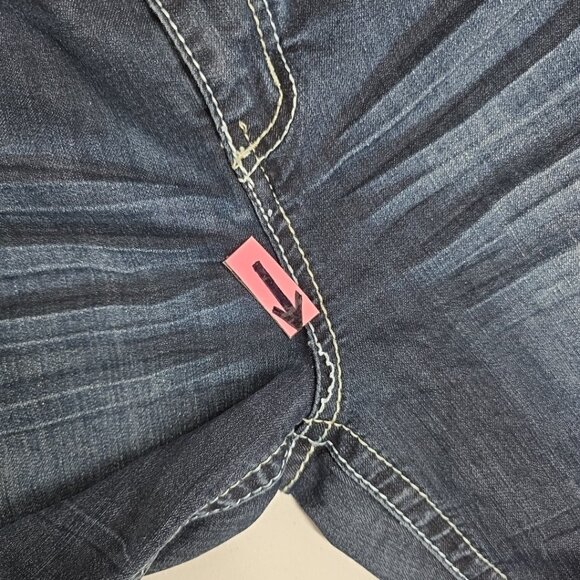 Maurices Womens Scarlett Straight Leg Jeans Blue Size  13/14 SHORT Indigo *Read* - Picture 15 of 16